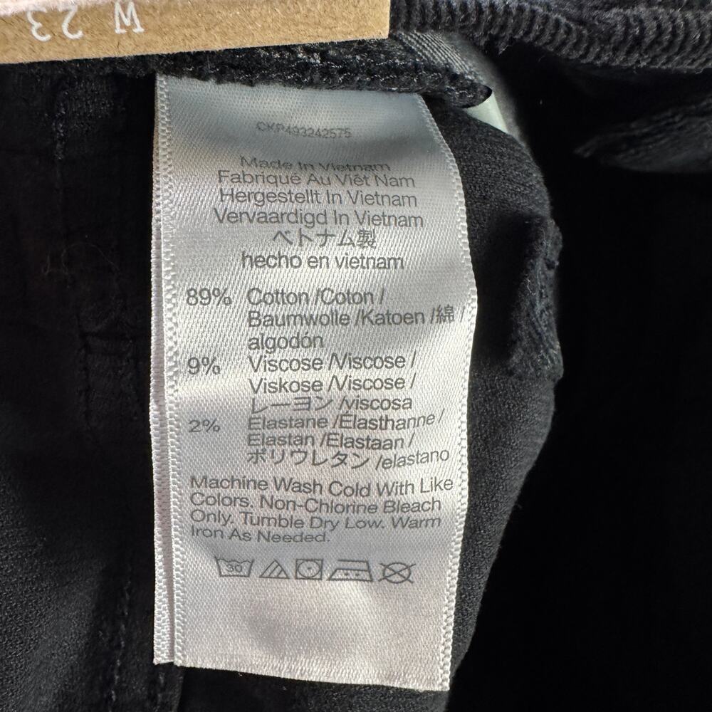Madewell SuperWide-Leg Corduroy Pants WMNS 23 Black High Rise Stretchy Zip Fly - Picture 7 of 8